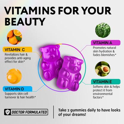 Vitaminas IQ BIOLOGY para cabello y piel saludables