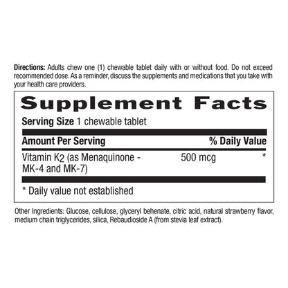 Vitaminas k2 dual mk4 mk7 sabor fresa country life 60 unidades