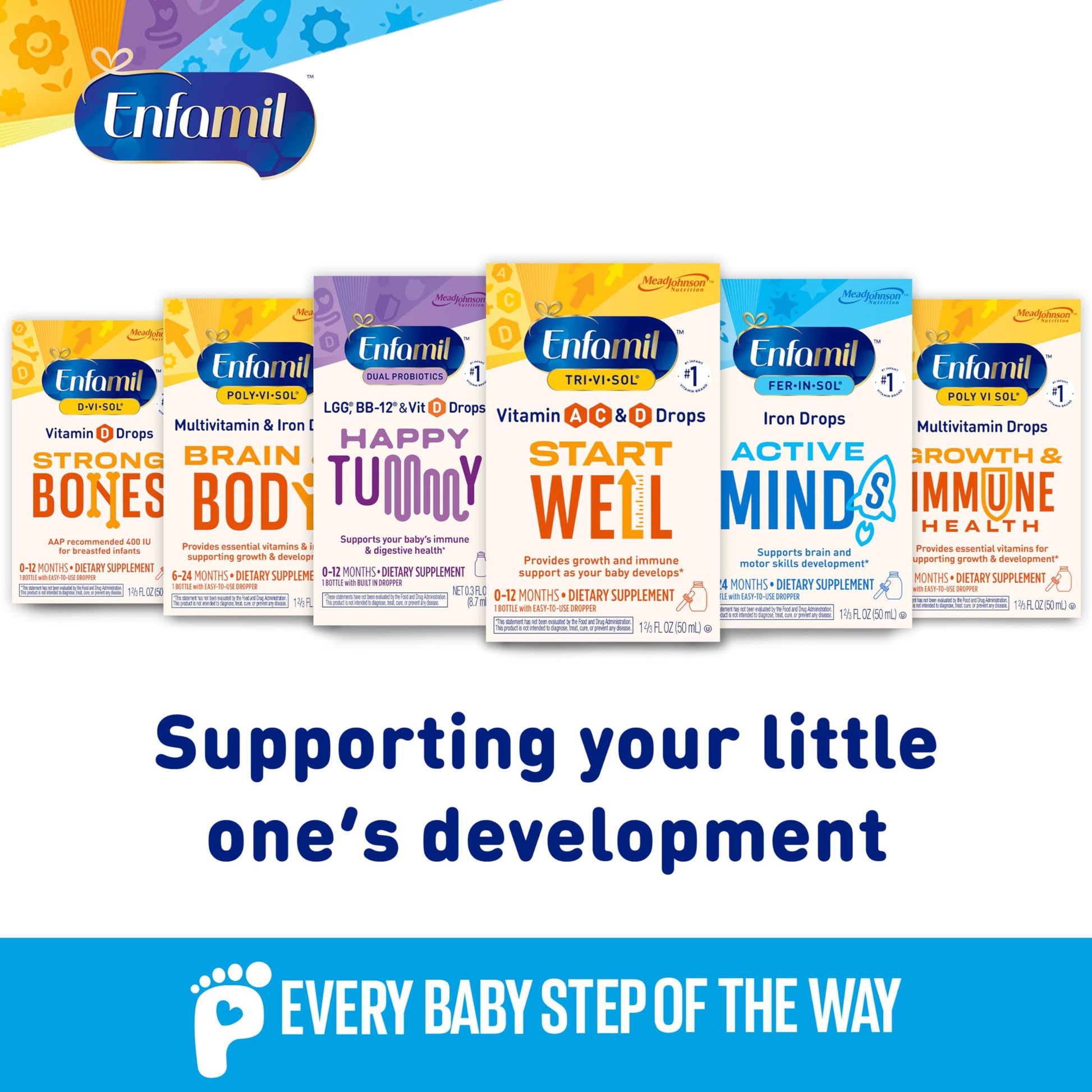 Vitaminas líquidas Enfamil para lactantes con gotero