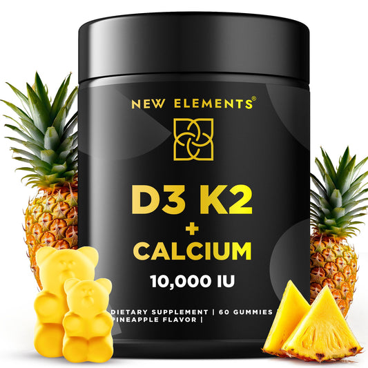 Vitaminas masticables D3 K2 con calcio 60 unidades