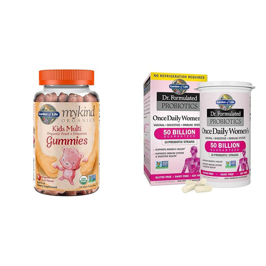 Vitaminas masticables orgánicas Garden of Life para niños sabor frutas