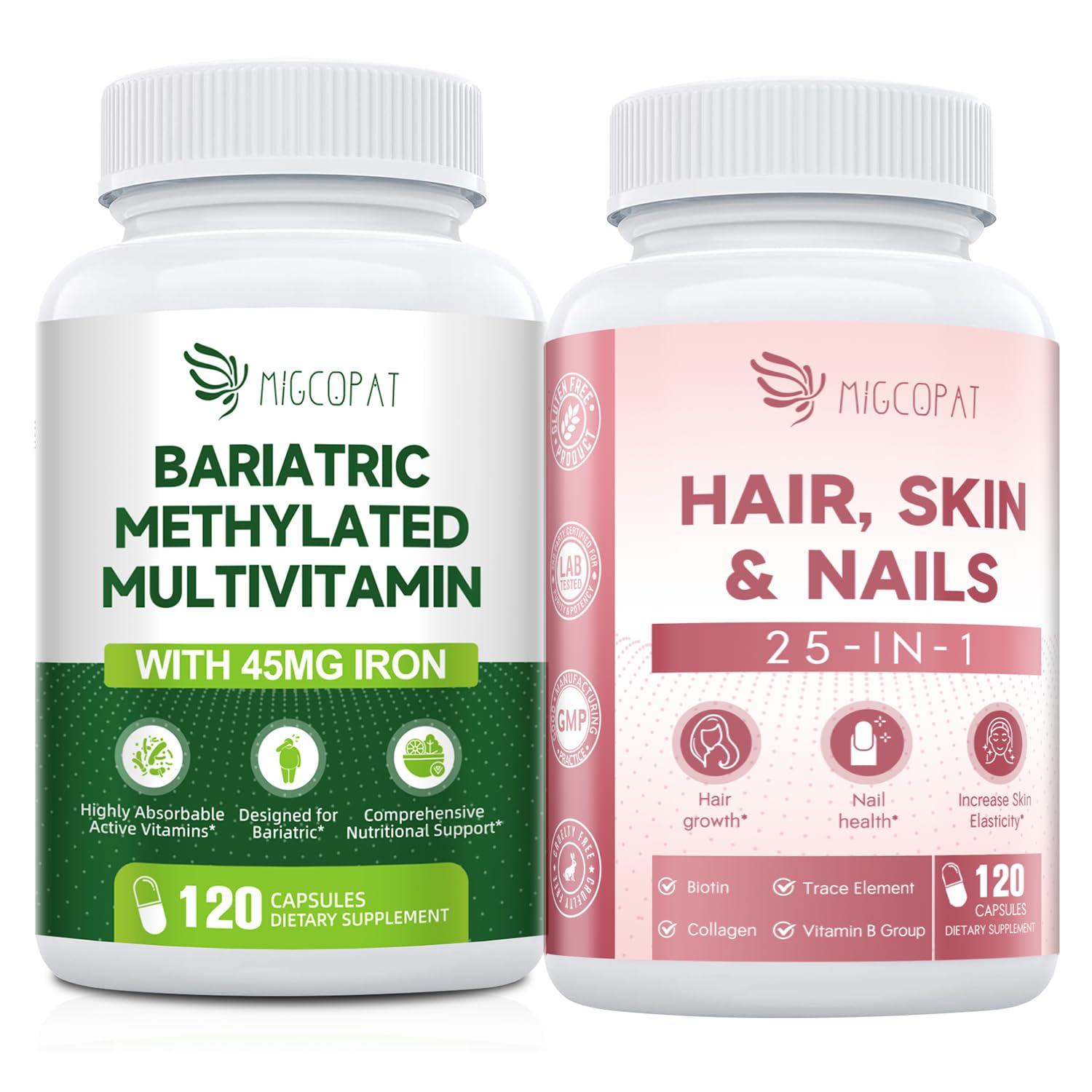 Vitaminas Migcopat cabello piel uñas envase frontal