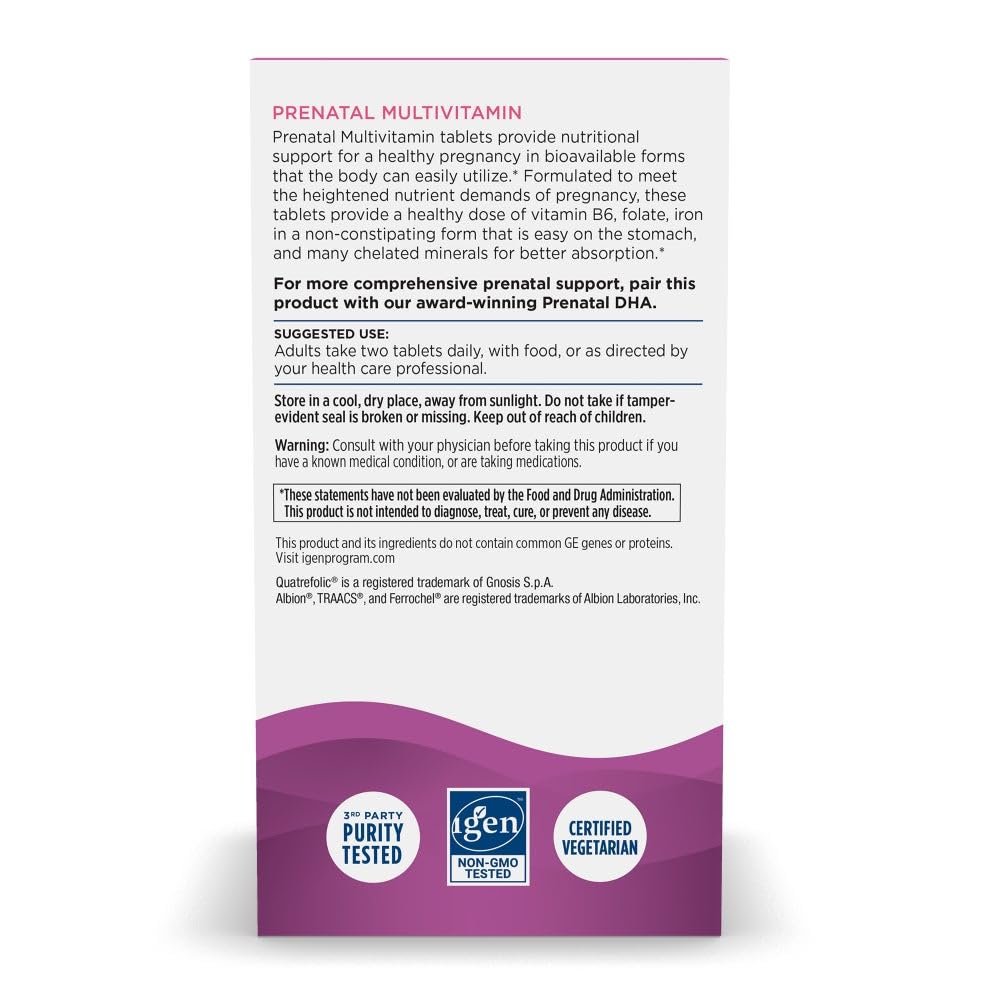 Vitaminas y minerales esenciales para mujeres embarazadas prenatal