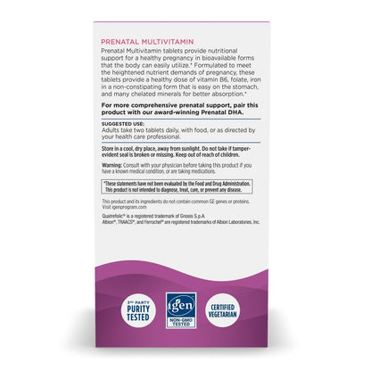 Vitaminas y minerales esenciales para mujeres embarazadas prenatal