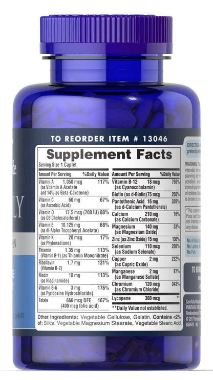 Vitaminas y minerales para hombre ocupados