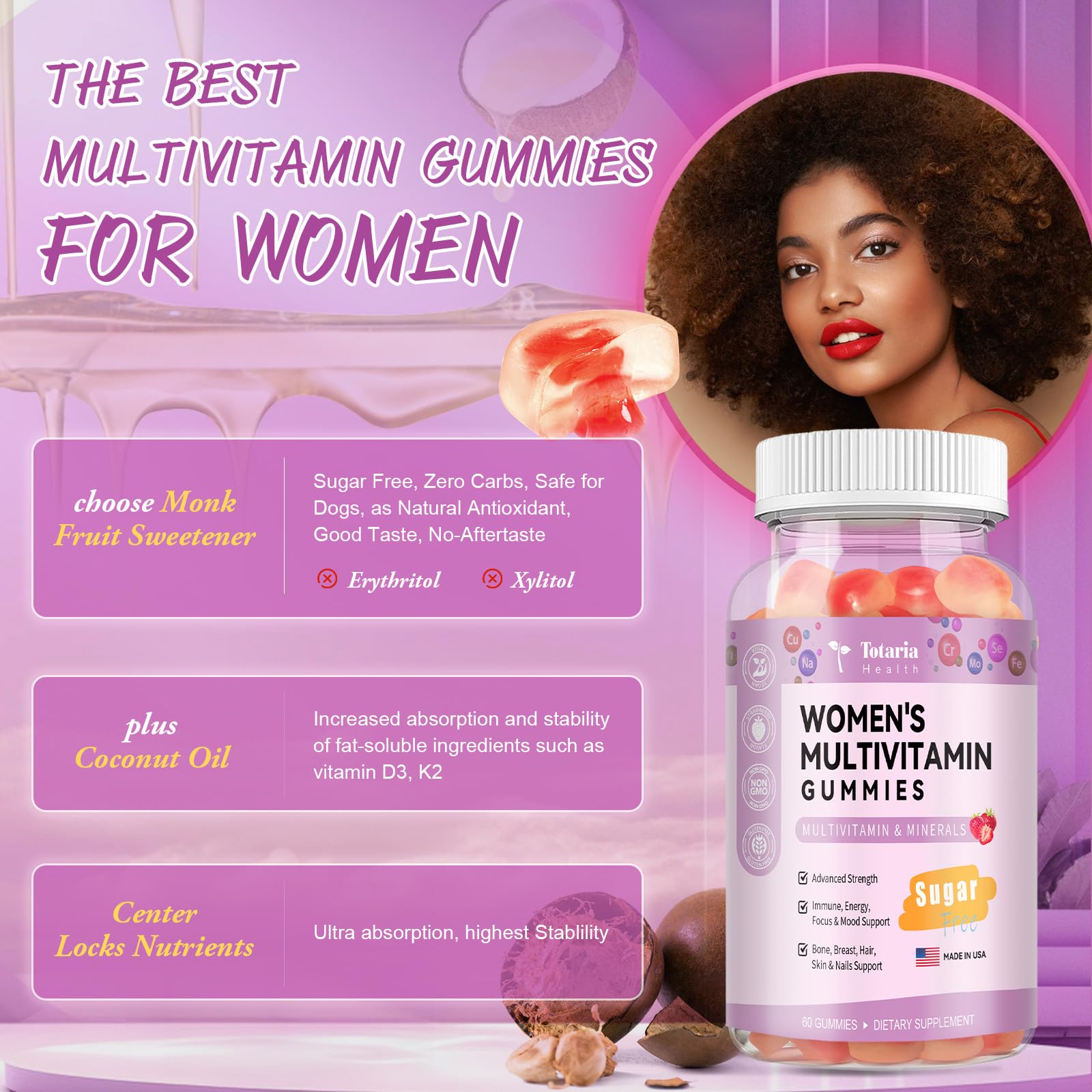 Vitaminas y minerales mujeres totaria
