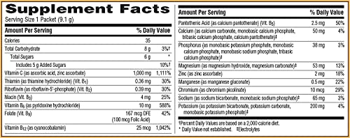 Vitaminas y minerales en polvo efervescente Emergen-C sabor frambuesa
