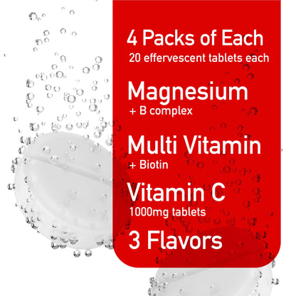 Lista de vitaminas y minerales en la caja roja suiza.