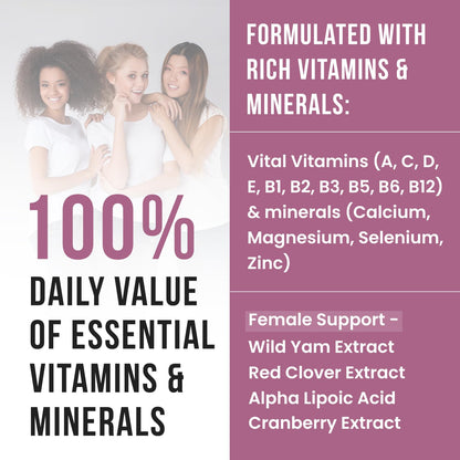 Vitaminas y minerales esenciales para la salud femenina