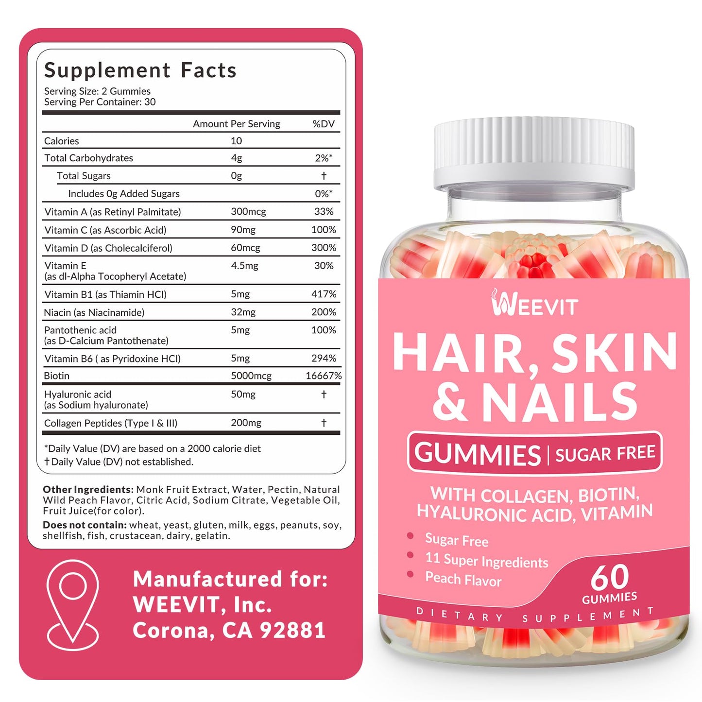 Vitaminas para mujer y hombre fortaleciendo uñas y cabello
