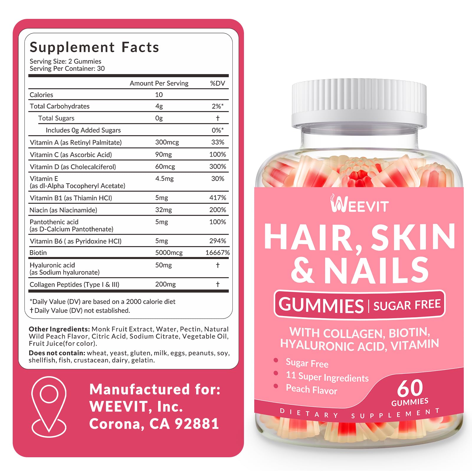 Vitaminas para mujer y hombre fortaleciendo uñas y cabello