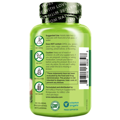 Vitaminas naturales para cabello, piel y uñas NATURELO 60 cápsulas