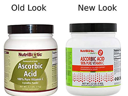 Vitaminas NutriBiotic polvo cristalino vitamina C pura