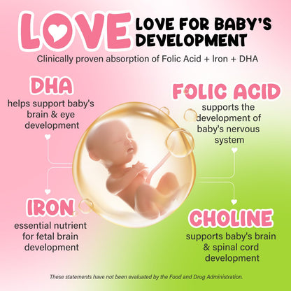 Vitaminas prenatal Lazpowfi etiqueta frontal