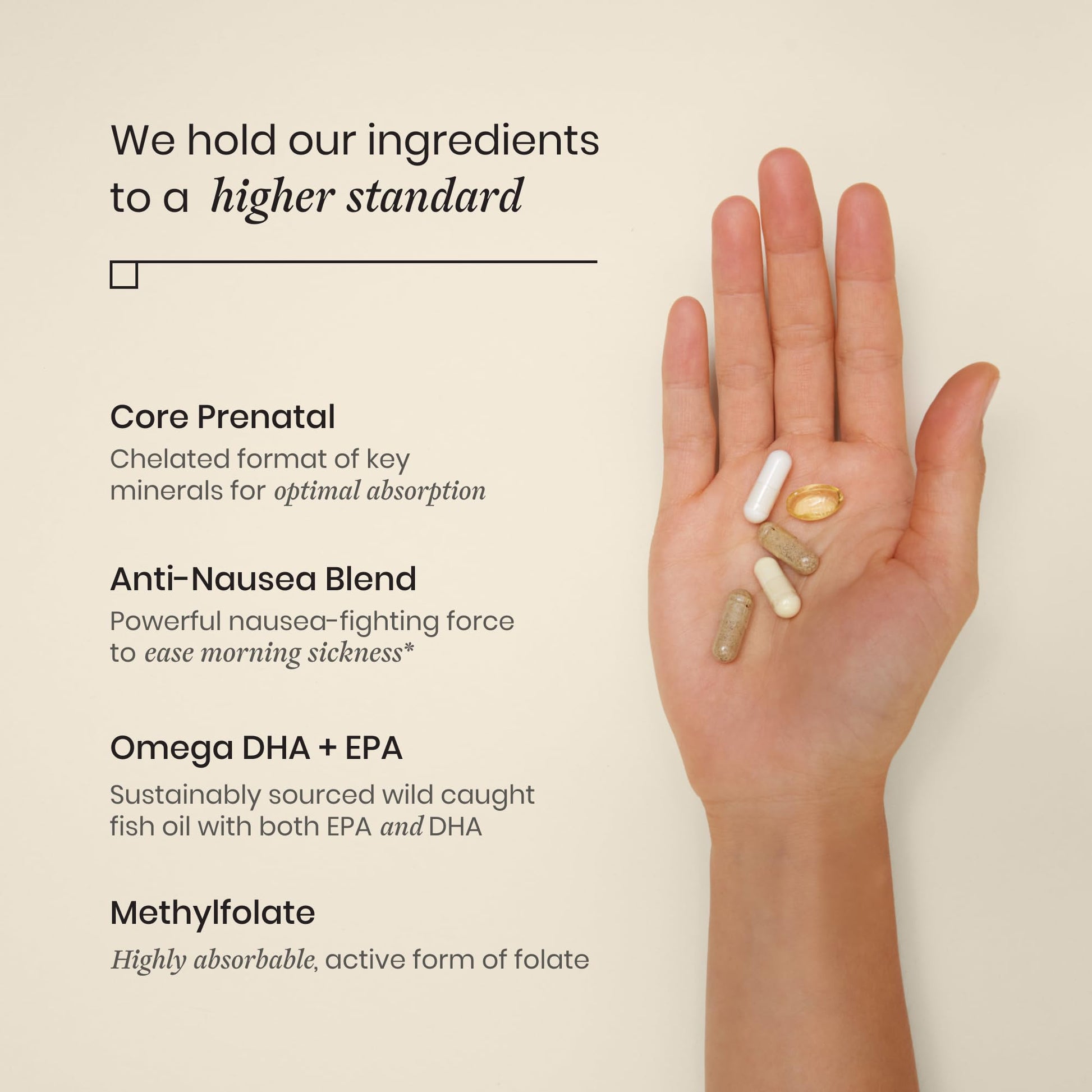 Vitaminas prenatal Perelel formulación sin soya y no GMO
