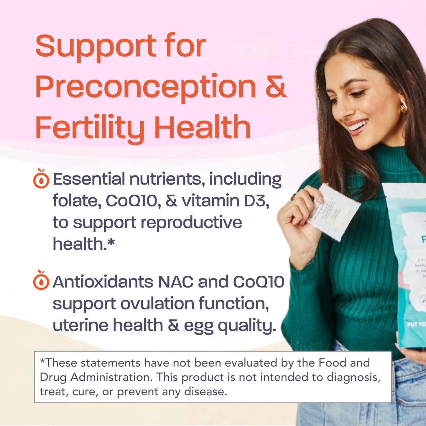 Vitaminas prenatales y aceite pescado en kit fertilidad Binto
