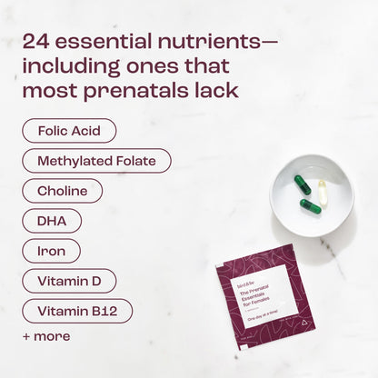 Vitaminas prenatales birdandbe frasco lateral vista etiquetas nutrientes