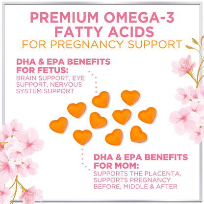 Vitaminas prenatales con colina y soporte fetal para mujeres