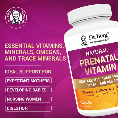 Vitaminas prenatales Dr. Berg envase frontal