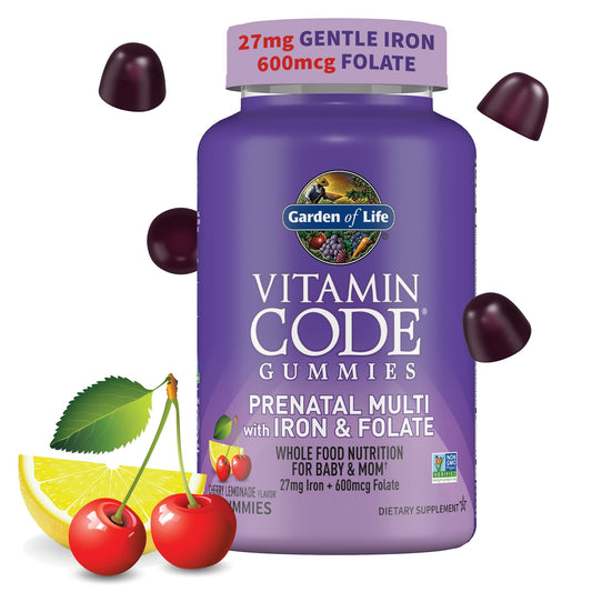 gomitas prenatales garden of life con hierro y folato