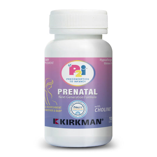 Vitaminas prenatales Kirkman P2i frasco con 120 cápsulas