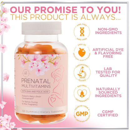 Vitaminas prenatales naturales y no transgénicas para mujeres
