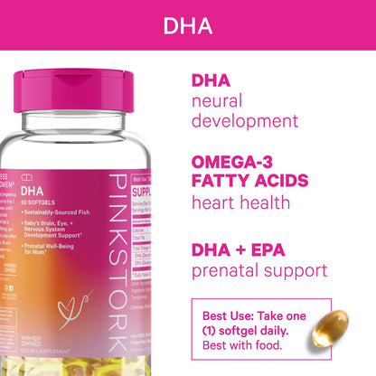 Vitaminas prenatales Pink Stork paquete completo