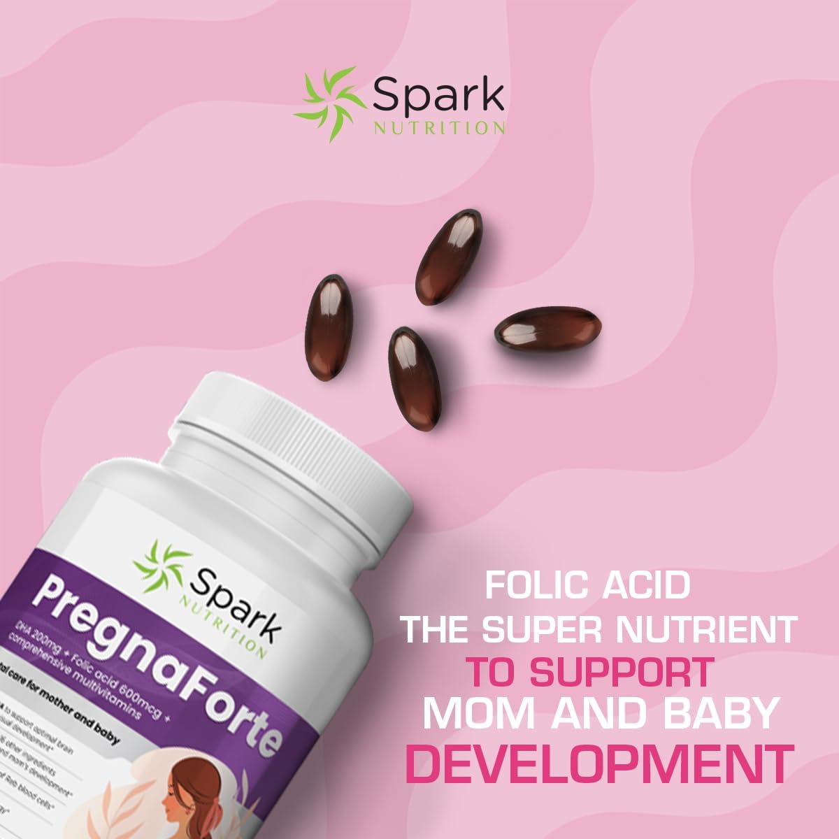 Vitaminas prenatales Pregnaforte núcleo de soporte fetal y materno
