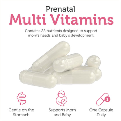 Vitaminas prenatales Zahler Total One vista lateral del envase