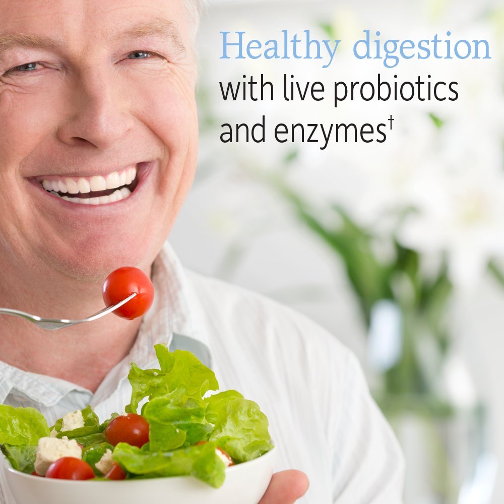 Vitaminas con probióticos y enzimas digestivas para hombres.