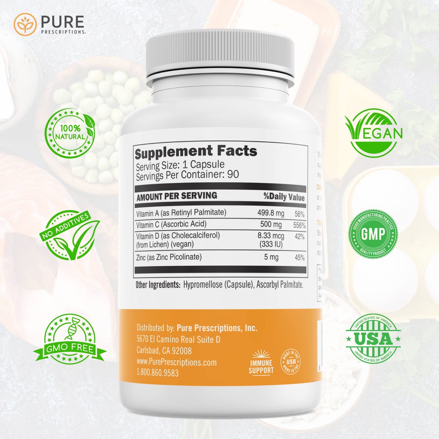Vitaminas naturales y puras Pure Prescriptions Perfect Immune
