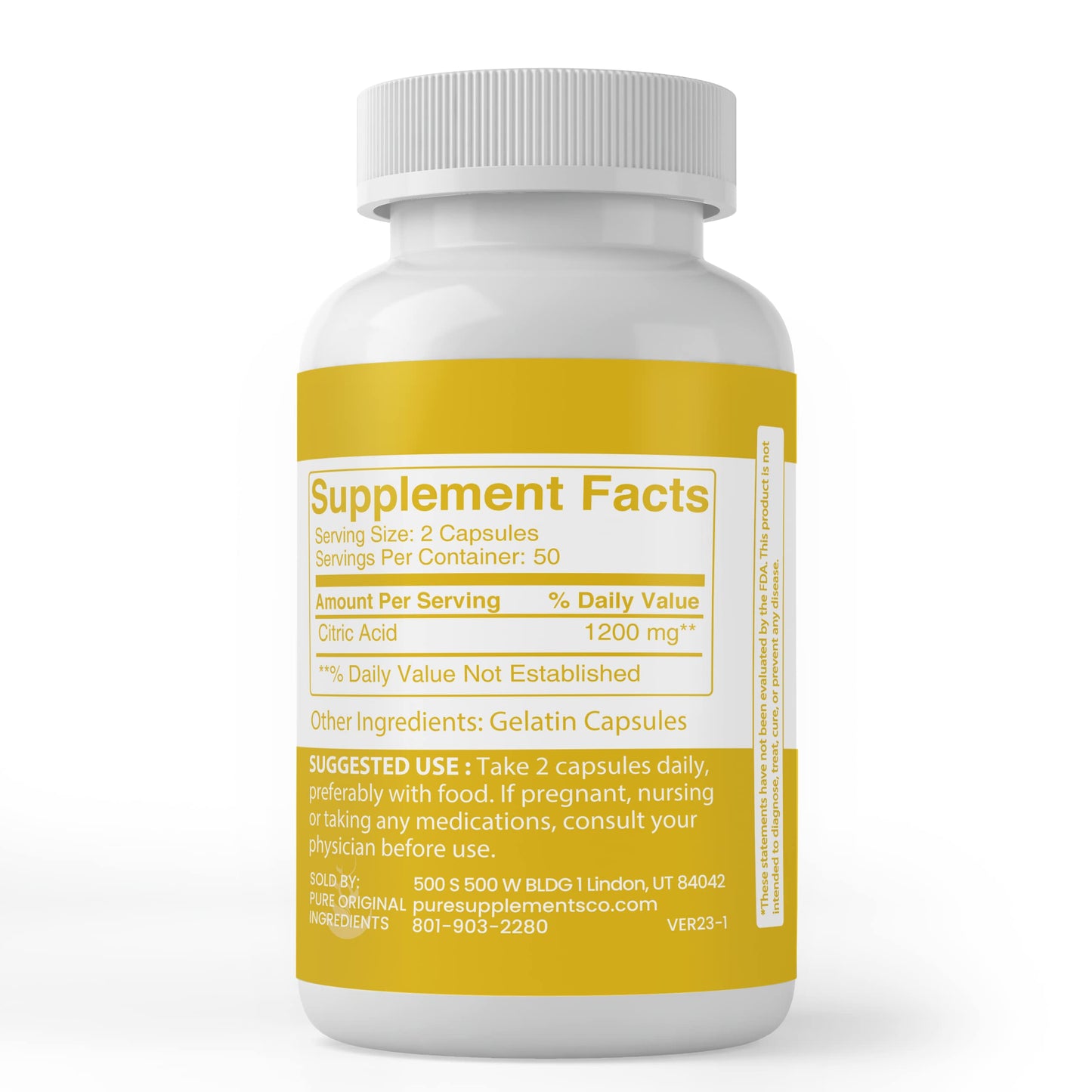 Vitaminas Pure Original Ingredients cápsulas sin aditivos