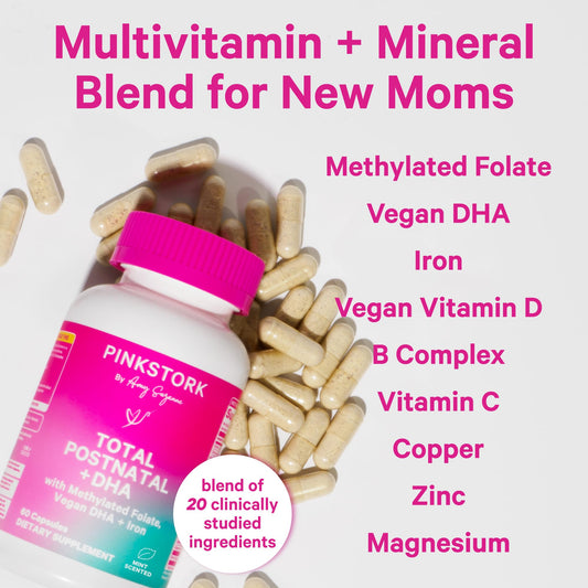 Vitaminas para recuperación postparto y apoyo en lactancia Pink Stork