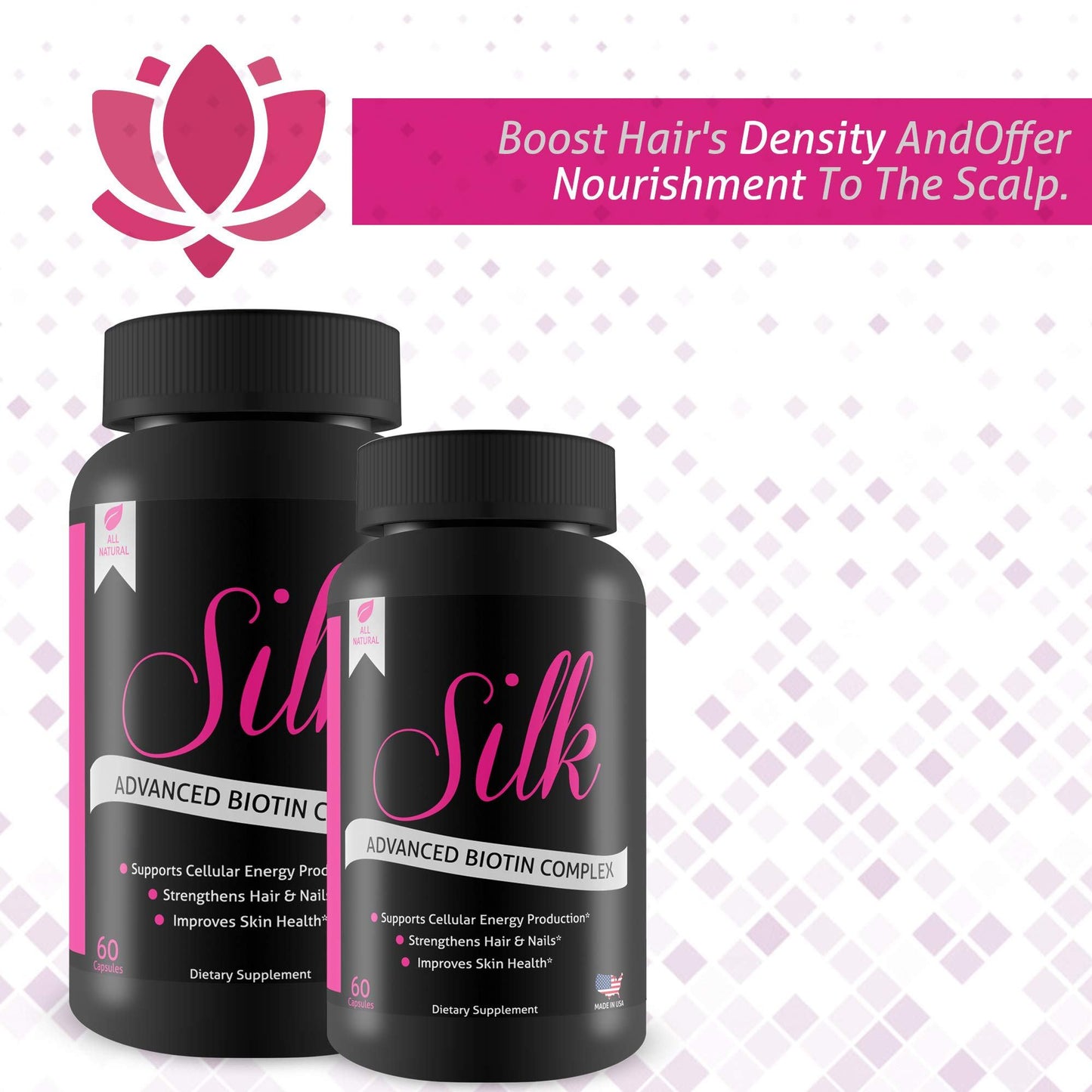Vitaminas Silk Advanced para uñas piel y cabello saludable