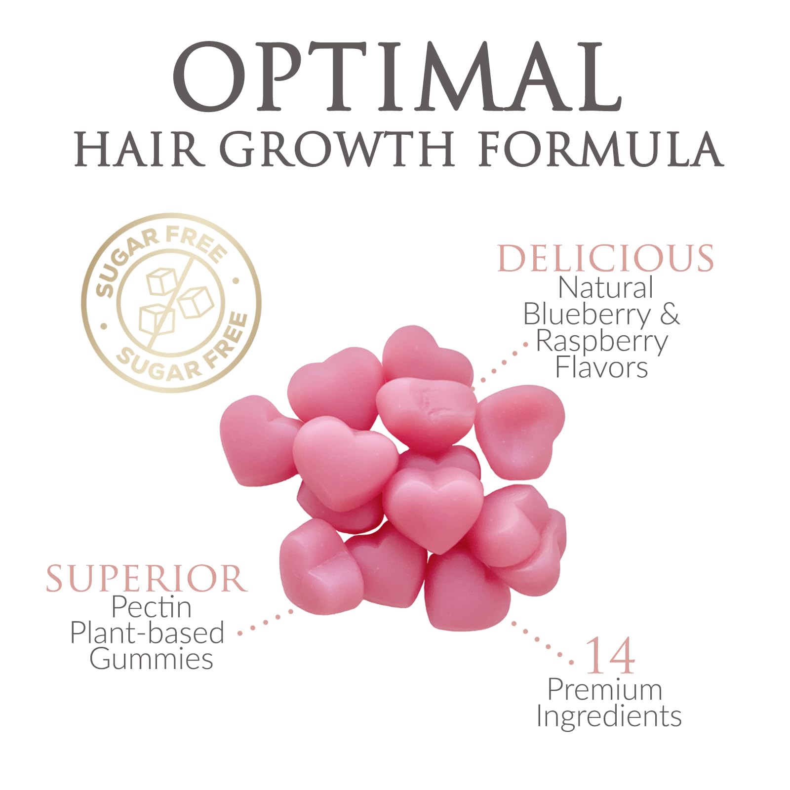 Vitaminas sin azúcar para cabello y uñas saludables Nature's Nutrition