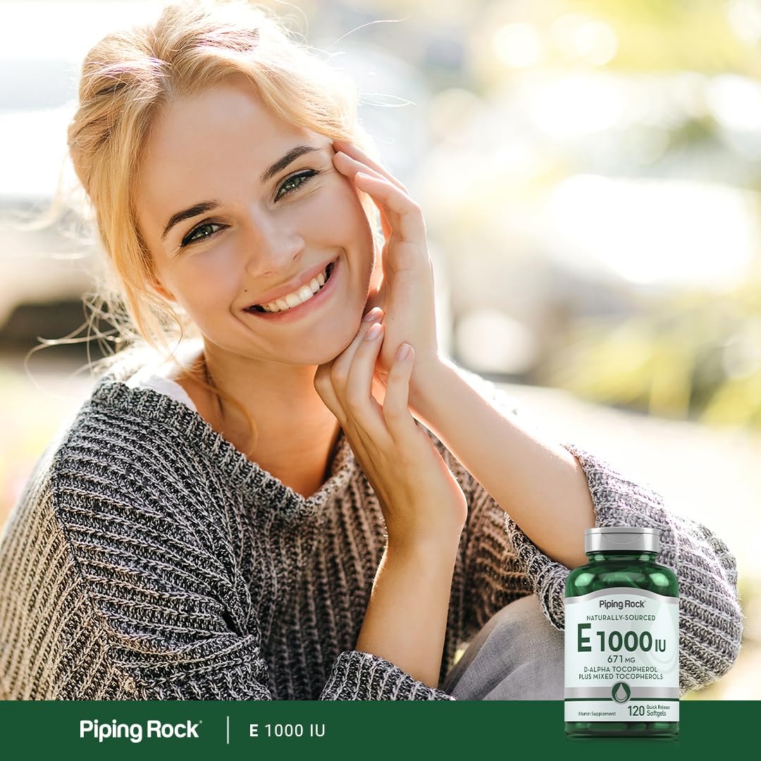 Vitaminas softgels Piping Rock d-alfa y tocoferoles
