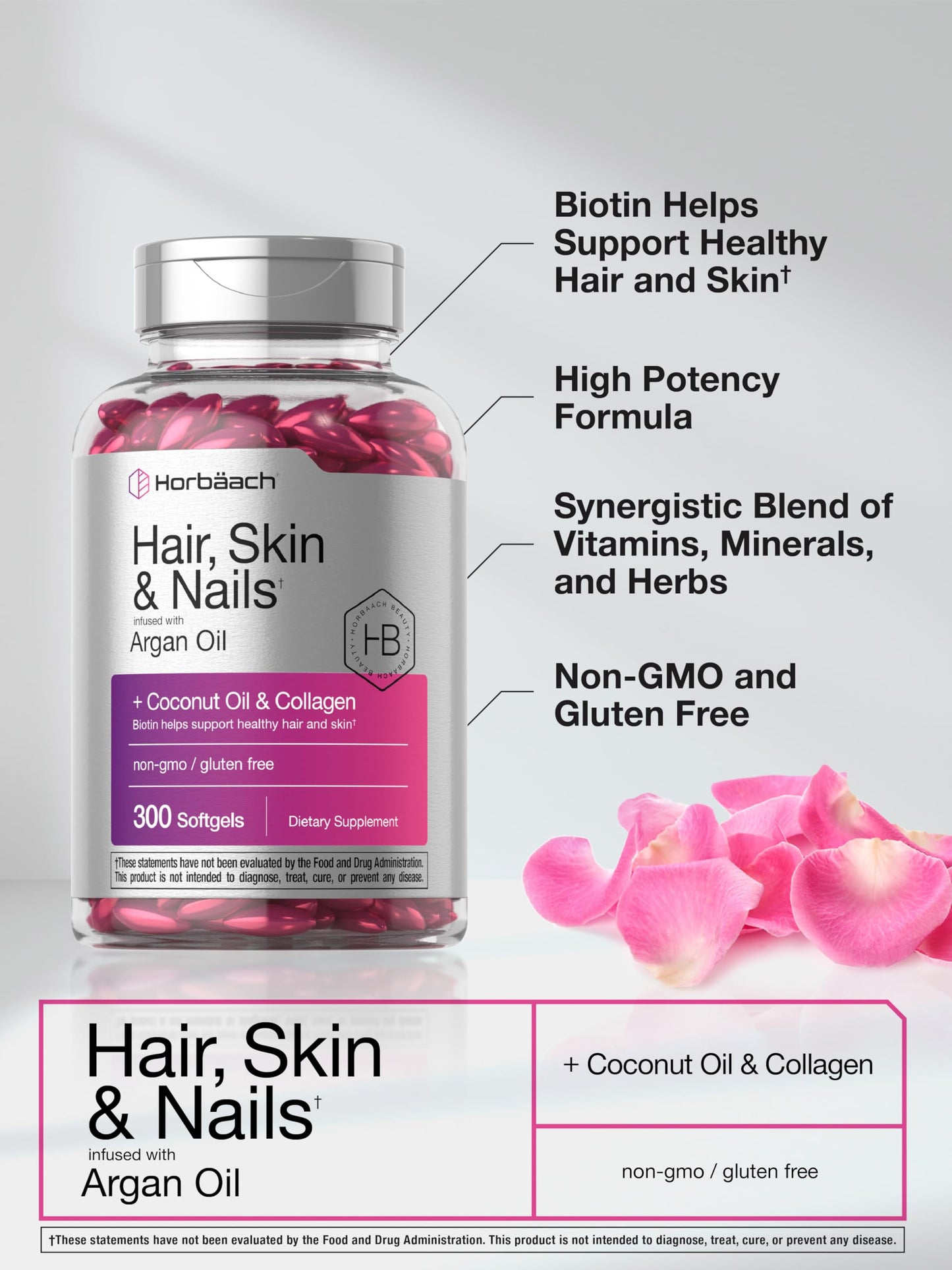 Vitaminas para uñas cabello y piel Horbäach 300 caps