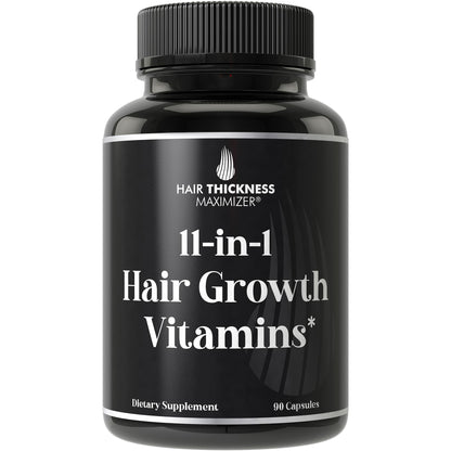 Vitaminas veganas para crecimiento de cabello 11-en-1 frasco
