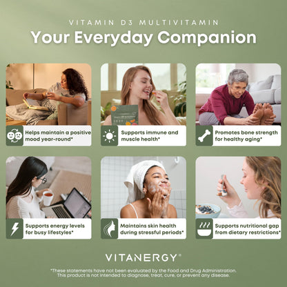 Vitaminas veganas Vitanergy D3 K2 sin azúcar