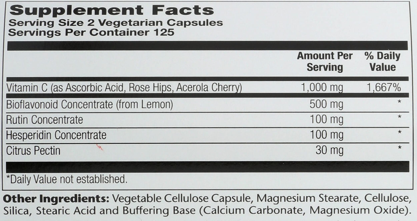 Vitaminas vegetales 1000 mg vitamina C Solaray Super Bio C