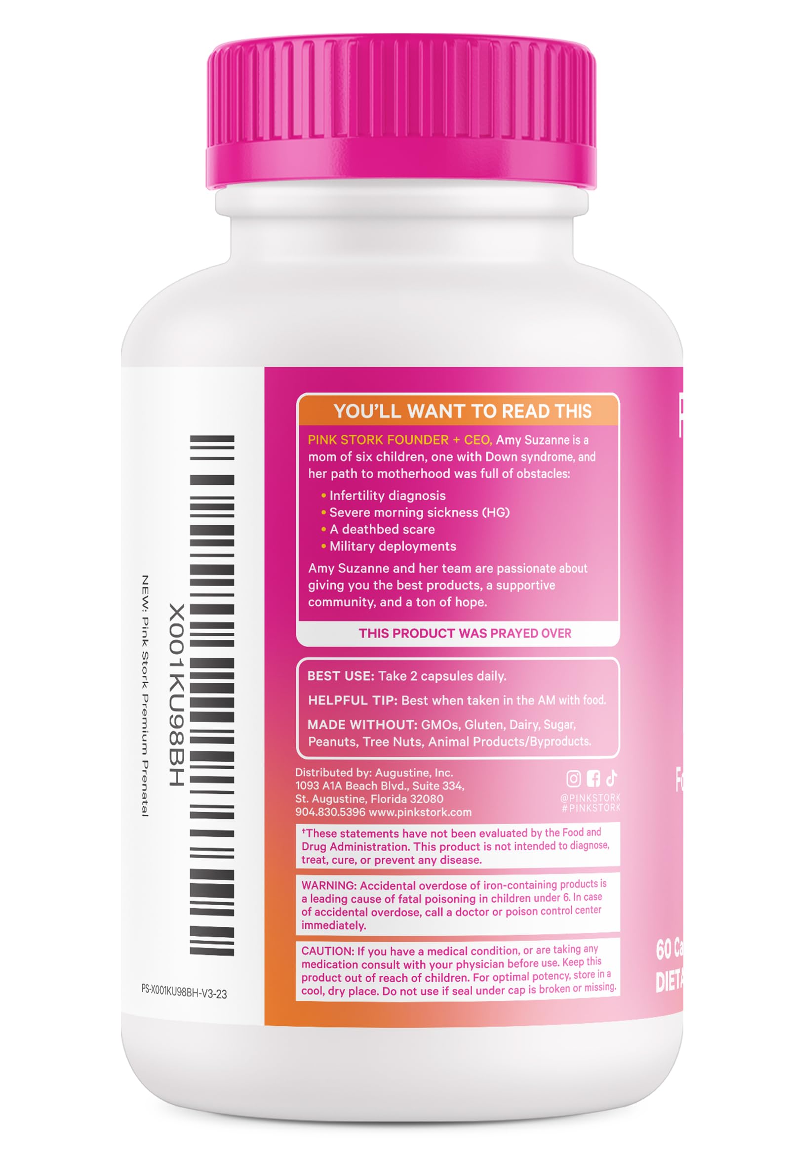 Vitaminas vegetales para embarazo Pink Stork