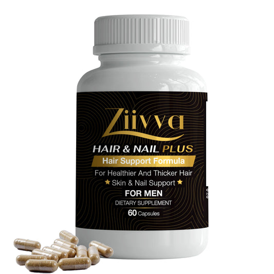Vitamina Ziivva para cabello hombres caja delantera