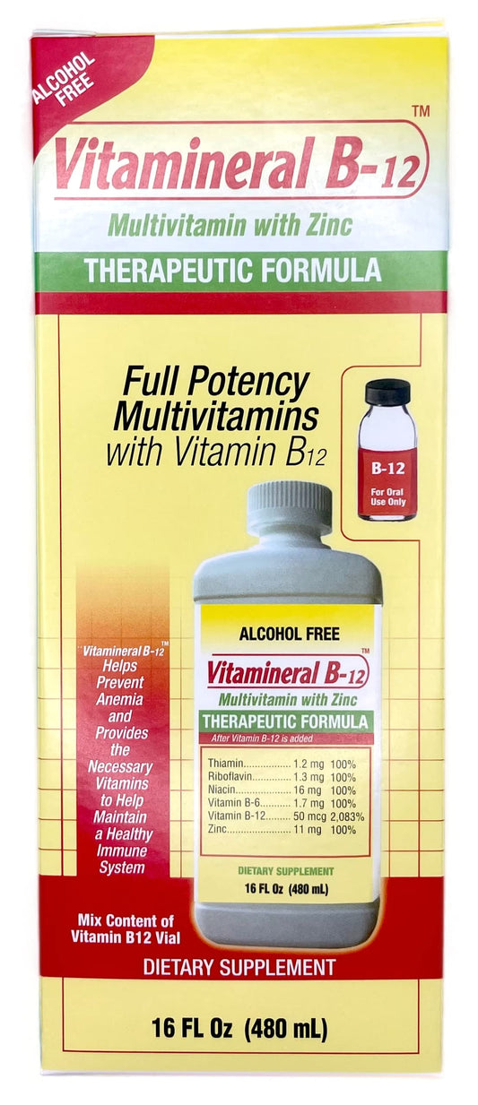 Vitamineral B-12 Memper suplemento líquido 16oz revitalizante