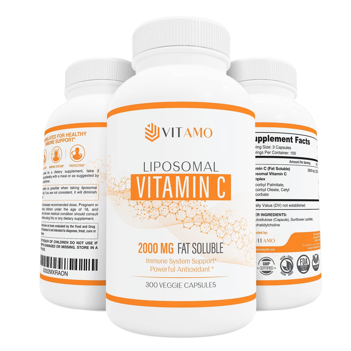 Vitamo vitamina c liposomal 2000mg cápsulas caja