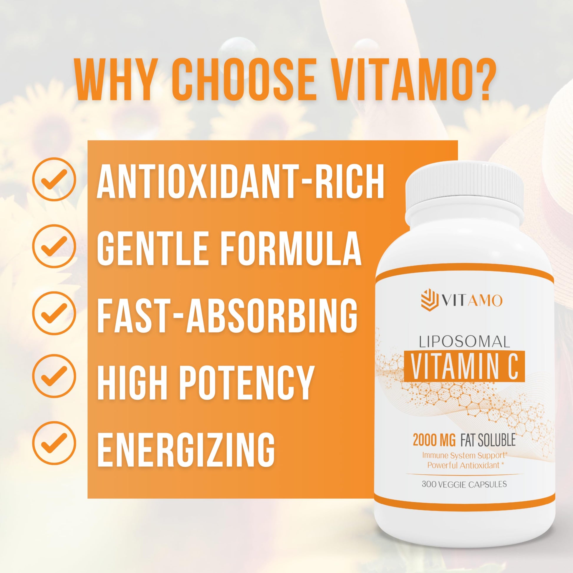 Vitamo vitamina c liposomal para soporte inmunológico