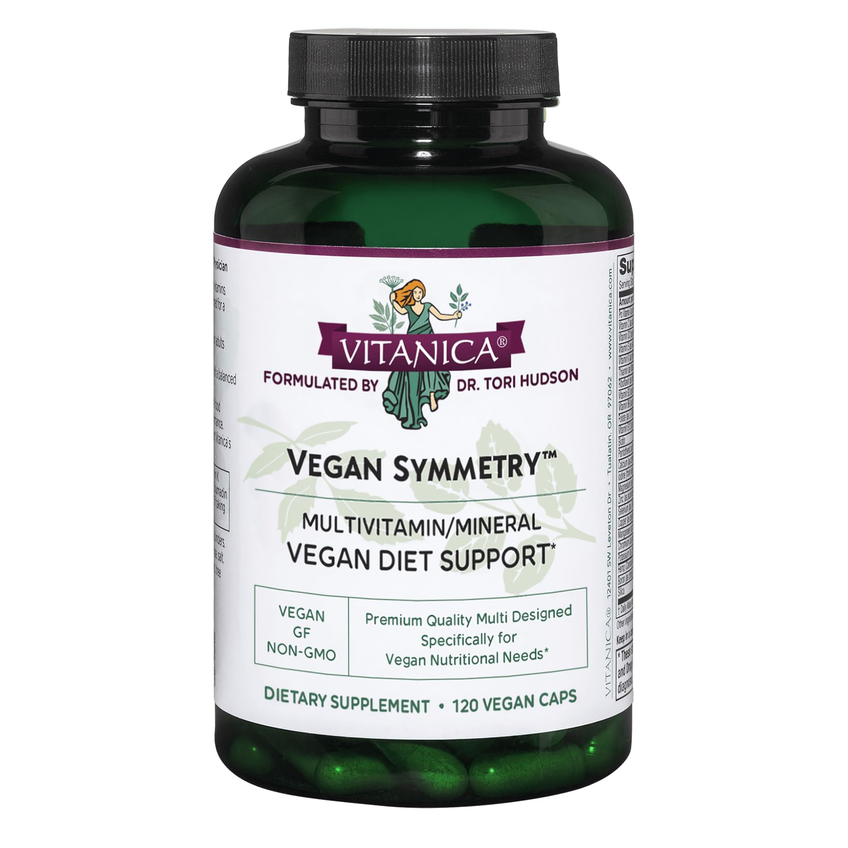 Botella de multivitamínico vegano Vitanica 120 cápsulas