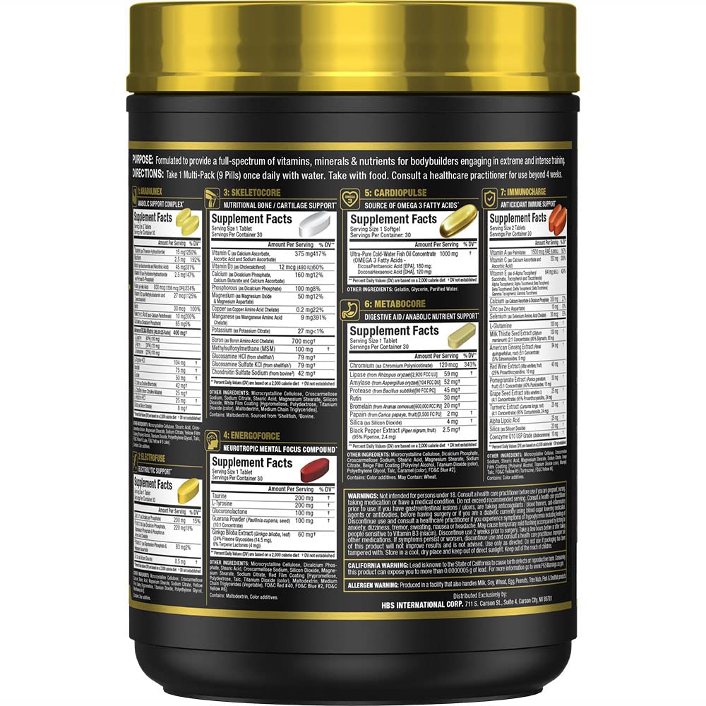 Vitastack ALLMAX etiquetas y nutrientes completos.