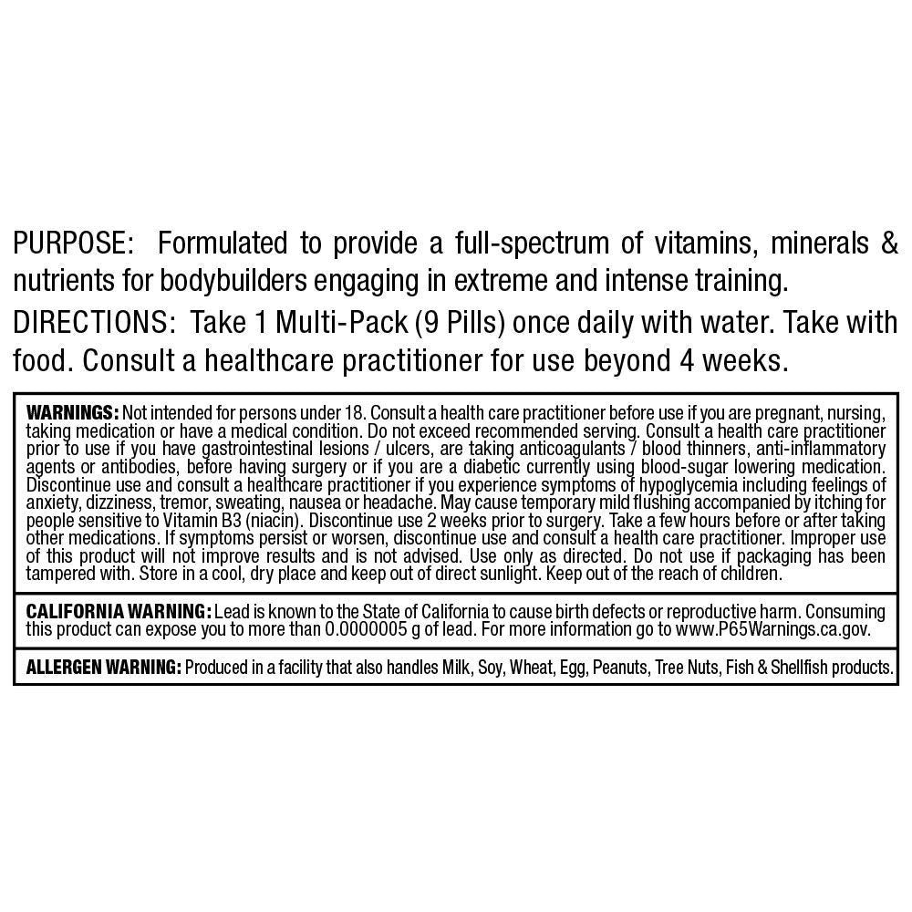 Vitastack ALLMAX ingredientes y suplementación detallada.