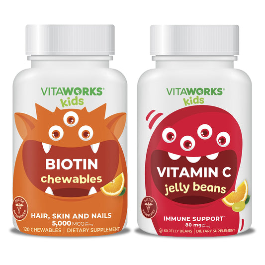 VitaWorks Kids Biotina 5000mcg masticables frasco