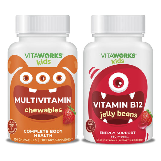 VitaWorks Kids Multivitaminas Masticables y Vitaminas B12